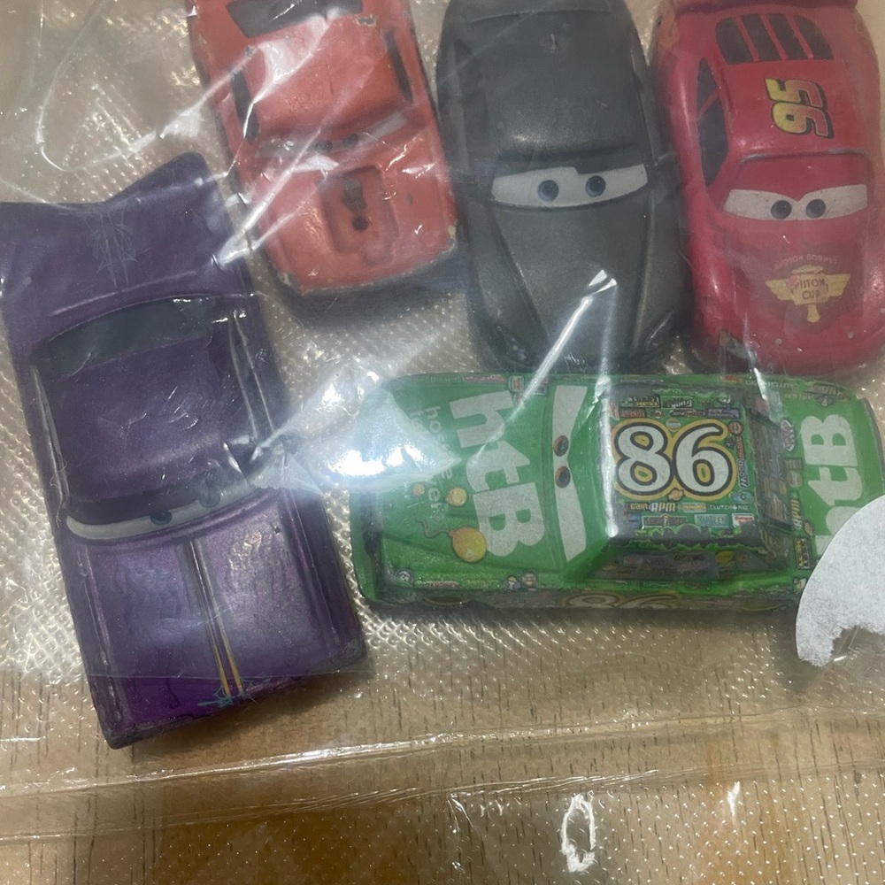 Disney Cars Set - Red, Purple, Green, Orange and Black